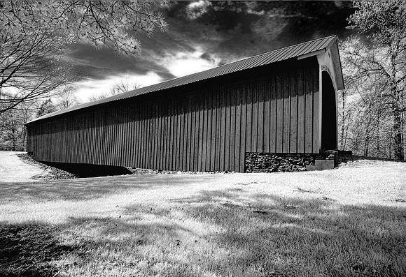 Indiana Covered Bridge in Infrared